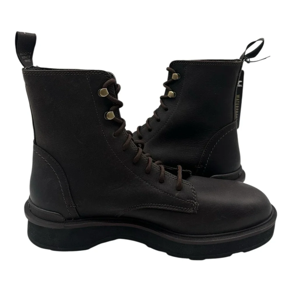 Sorel‎ Hi-Line Lace Up Boots Mens Size 8 Blackened Brown Leather Waterproof NWT
